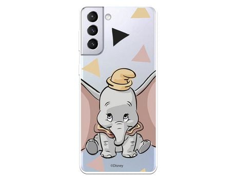 Funda para Samsung Galaxy S21 Plus Oficial de Disney Dumbo Silueta Transparente - Dumbo