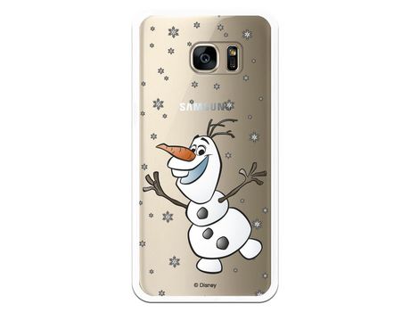 Funda para Samsung Galaxy S7 Edge Oficial de Disney Olaf Transparente - Frozen