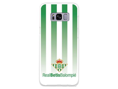 Funda para Samsung Galaxy S8 del Betis Fondo Rayas Verdiblancas - Licencia Oficial