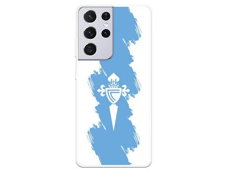 Funda para Samsung Galaxy S21 Ultra del Celta Escudo Trazo azul - Licencia Oficial RC Celta