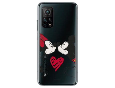 Funda para Xiaomi Mi 10T Oficial de Disney Mickey y Minnie Beso - Clásicos Disney