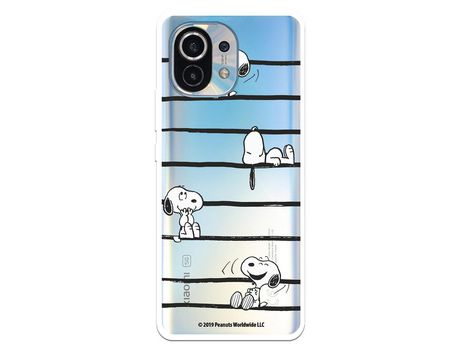Funda para Xiaomi Mi 11 Oficial de Peanuts Snoopy rayas - Snoopy