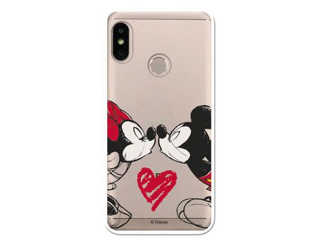 Funda para Xiaomi Mi 6 Pro Oficial de Disney Mickey y Minnie Beso - Clásicos Disney