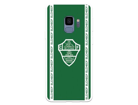 Funda para Samsung Galaxy S9 del Elche CF Escudo Fondo Verde - Licencia Oficial Elche CF