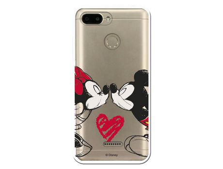 Funda para Xiaomi Redmi 6 Oficial de Disney Mickey y Minnie Beso - Clásicos Disney