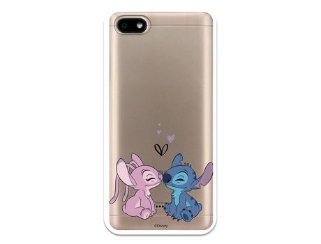 Funda para Xiaomi Redmi 6A Oficial de Disney Angel & Stitch Beso - Lilo & Stitch