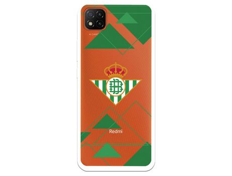 Funda para Xiaomi Redmi 9C del Betis Escudo Fondo transparente - Licencia Oficial