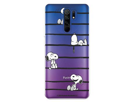Funda para Xiaomi Redmi 9 Oficial de Peanuts Snoopy rayas - Snoopy