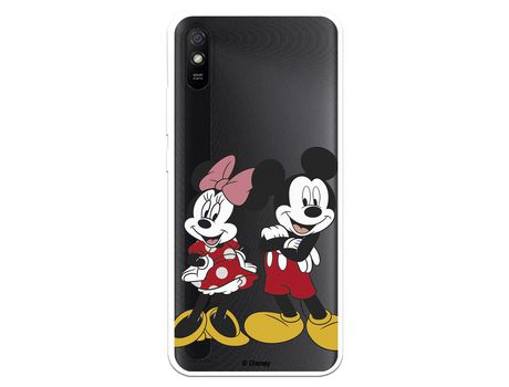 Funda para Xiaomi Redmi 9A Oficial de Disney Mickey y Minnie Posando - Clásicos Disney