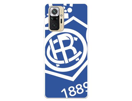 Funda para Xiaomi Redmi Note 10 Pro del Recre Escudo Fondo azul - Licencia Oficial Real Club Recreativo de Huelva