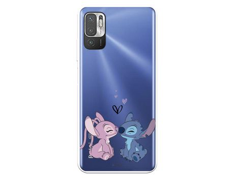 Funda para Xiaomi Redmi Note 10 5G Oficial de Disney Angel & Stitch Beso - Lilo & Stitch