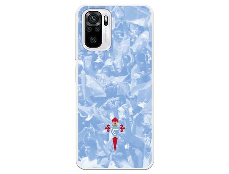 Funda para Xiaomi Redmi Note 10 del Celta Escudo Fondo Hinchada - Licencia Oficial RC Celta