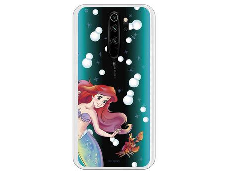 Funda para Xiaomi Redmi Note 8 Pro Oficial de Disney Ariel y Sebastián Burbujas - La Sirenita