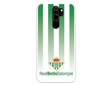 Funda para Xiaomi Redmi Note 8 Pro del Betis Fondo Rayas Verdiblancas - Licencia Oficial