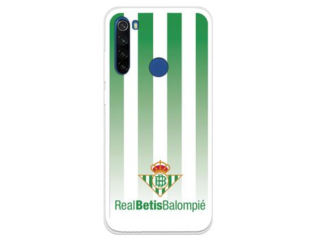 Funda para Xiaomi Redmi Note 8T del Betis Fondo Rayas Verdiblancas - Licencia Oficial