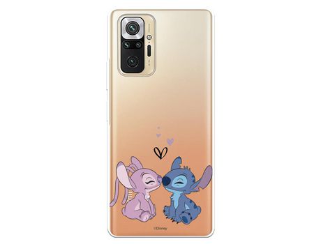 Funda para Xiaomi Redmi Note 10 Pro Oficial de Disney Angel & Stitch Beso - Lilo & Stitch