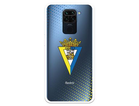 Funda para Xiaomi Redmi Note 9 del Cádiz Escudo Transparente - Licencia Oficial