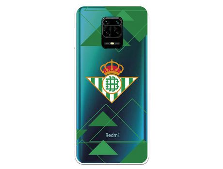 Funda para Xiaomi Redmi Note 9S del Betis Escudo Fondo transparente - Licencia Oficial