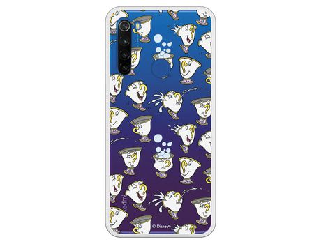 Funda para Xiaomi Redmi Note 8T Oficial da Disney Chip Potts Siluetas La Bella y la Bestia