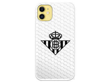 Funda para iPhone 11 del Betis Escudo Negro Fondo Red - Licencia Oficial