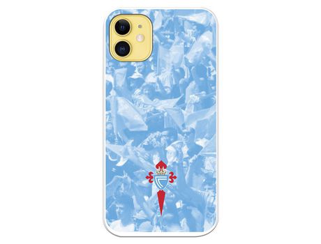 Funda para iPhone 11 del Celta Escudo Fondo Hinchada - Licencia Oficial RC Celta