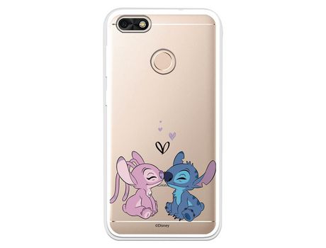 Funda para Huawei Y6 Pro 2017 Oficial de Disney Angel & Stitch Beso - Lilo & Stitch