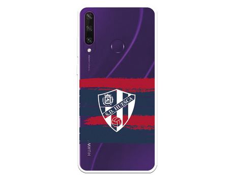 Funda para Huawei Y6p del Huesca Rayas Transparente - Licencia Oficial SD Huesca