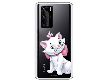 Funda para Huawei P40 Oficial de Disney Marie Silueta - Los Aristogatos