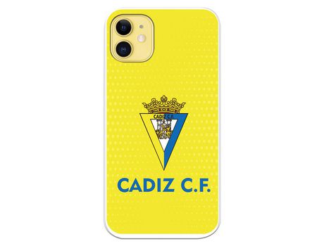 Funda para iPhone 11 del Cádiz Fondo Amarillo - Licencia Oficial
