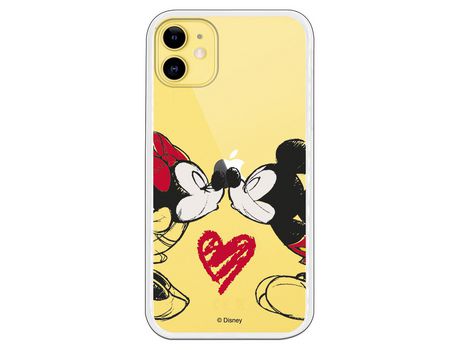 Funda para iPhone 11 Oficial de Disney Mickey y Minnie Beso - Clásicos Disney