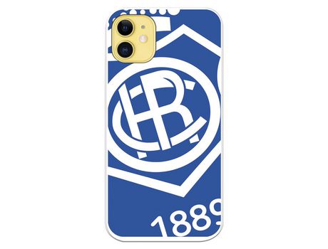 Funda para iPhone 11 del Recre Escudo Fondo azul - Licencia Oficial Real Club Recreativo de Huelva