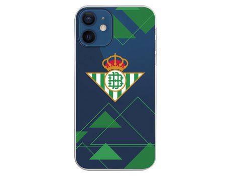 Funda para iPhone 12 Mini del Betis Escudo Fondo transparente - Licencia Oficial