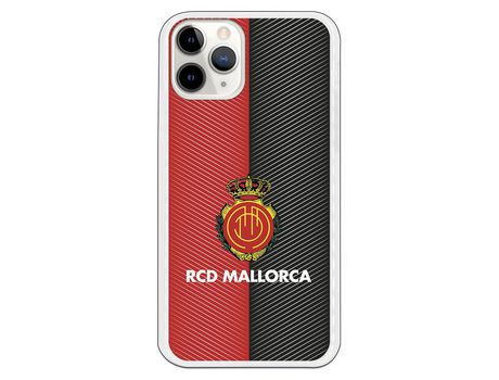 Funda para iPhone 11 Pro del Mallorca RCD Mallorca Diagonales Transparente - Licencia Oficial RCD Mallorca
