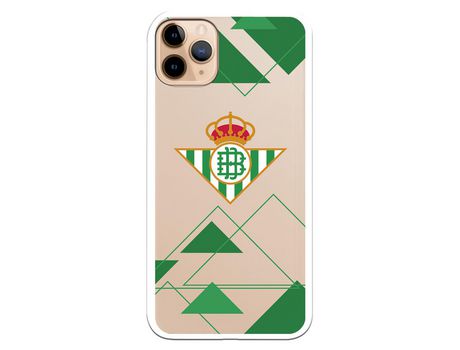Funda para iPhone 11 Pro Max del Betis Escudo Fondo transparente - Licencia Oficial