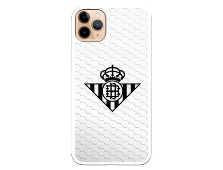 Funda para iPhone 11 Pro Max del Betis Escudo Negro Fondo Red - Licencia Oficial