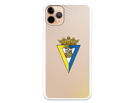 Funda para iPhone 11 Pro Max del Cádiz Escudo Transparente - Licencia Oficial