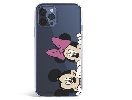 Funda para iPhone 12 Pro Max Oficial de Disney Mickey y Minnie Asomados - Clásicos Disney