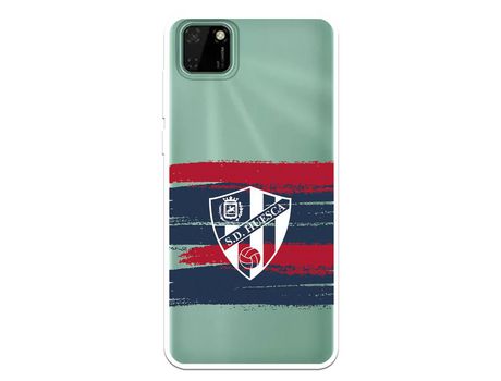 Funda para Huawei Y5p del Huesca Rayas Transparente - Licencia Oficial SD Huesca