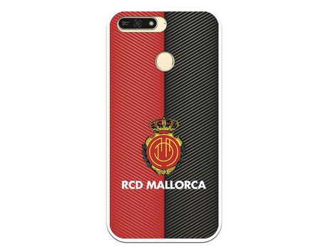 Funda para Huawei Y6 2018 del Mallorca RCD Mallorca Diagonales Transparente - Licencia Oficial RCD Mallorca