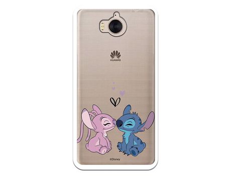 Funda para Huawei Y6 2017 Oficial de Disney Angel & Stitch Beso - Lilo & Stitch