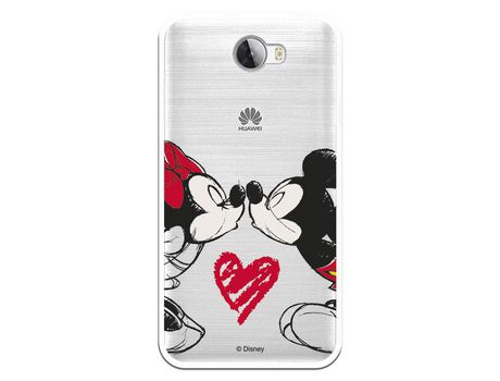 Funda para Huawei Y6 II Compact Oficial de Disney Mickey y Minnie Beso - Clásicos Disney