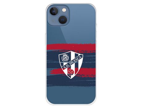 Funda para iPhone 13 del Huesca Rayas Transparente - Licencia Oficial SD Huesca