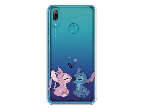 Funda para Huawei Y7 2019 Oficial de Disney Angel & Stitch Beso - Lilo & Stitch