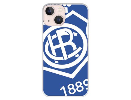 Funda para iPhone 13 Mini del Recre Escudo Fondo azul - Licencia Oficial Real Club Recreativo de Huelva