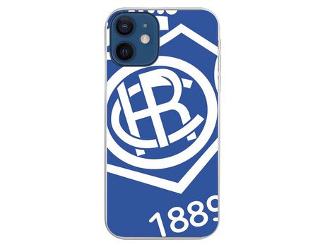 Funda para iPhone 12 Mini del Recre Escudo Fondo azul - Licencia Oficial Real Club Recreativo de Huelva