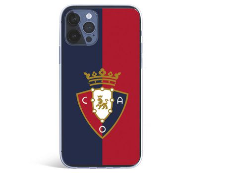 Funda para iPhone 12 Pro Max del Osasuna Escudo Fondo Bicolor - Licencia Oficial CA Osasuna