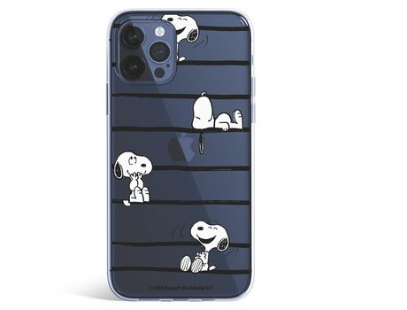 Funda para iPhone 12 Pro Max Oficial de Peanuts Snoopy rayas - Snoopy