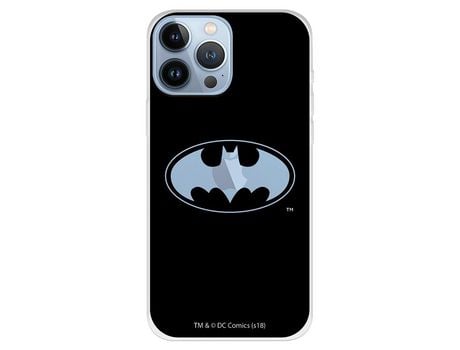 Funda para iPhone 13 Pro Max Oficial de DC Comics Batman Logo Transparente - DC Comics