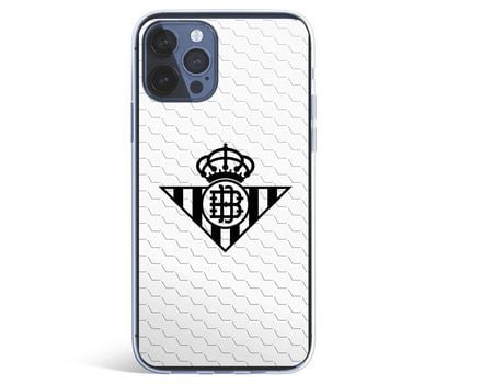 Funda para iPhone 12 Pro Max del Betis Escudo Negro Fondo Red - Licencia Oficial