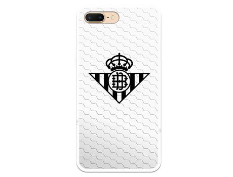 Funda para iPhone 7 Plus del Betis Escudo Negro Fondo Red - Licencia Oficial